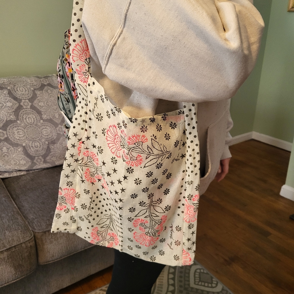 Free People Floral Tote Bag NWOT